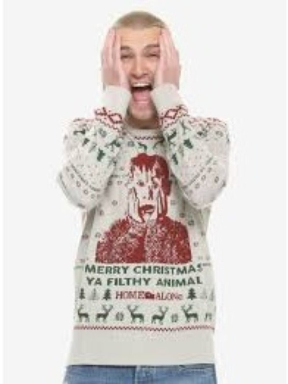 Home Alone Ya Filthy Animal Sweater Men's XS BoxLunch Ugly Christmas Holiday Mov
